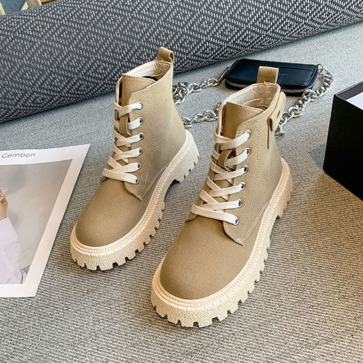 Women's%20Pocket%20Canvas%20Martin%20Boots2023Autumn%20Internet%20Hot%20Korean%20Style%20round%20Head%20Lace-up%20Platform%20All-Match%20British%20Style%20Booties%20-%20Image%204