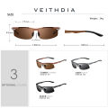 VEITHDIA Sunglasses Aluminum Men Polarized UV400 Lens Rectangle Rimless Driving Fishing Sun Glasses Sports Eyewear For Male 6535. 