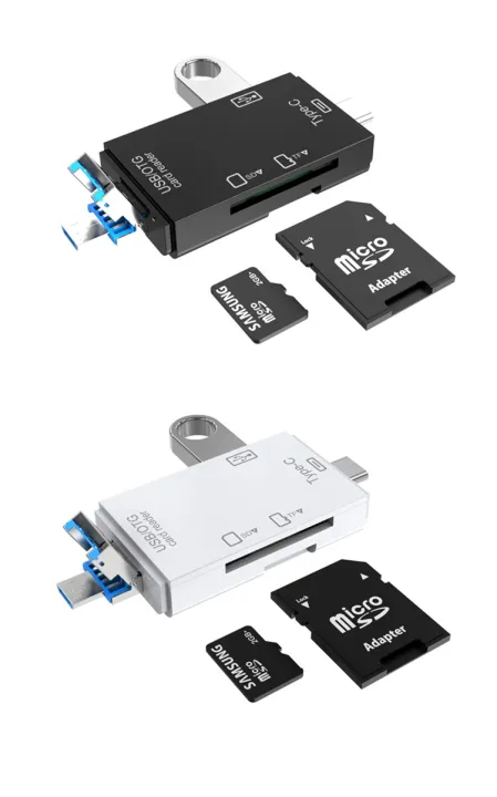 MultiFunctional%206%20In%201%20Otg%20Card%20Reader%20USB%202.0%20Type-C/Type-B/TF/SD%20Memory%20Card%20Reader%20-Black%20-%20Image%203