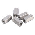 Long Rod Coupling Hex Nut, 5PCS Metric Hex Coupling Nut M12 Stainless Steel for Threaded Rod.