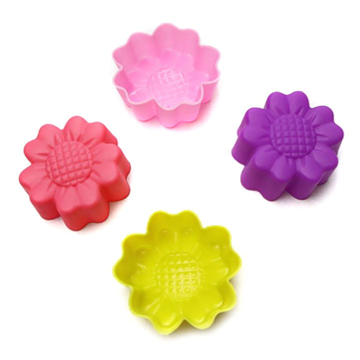 4Pcs%205cm%20Silicone%20Sunflower%20Cake%20Decoration%20Mold%20Dessert%20Making%20Baking%20Tools%20-%20Image%205