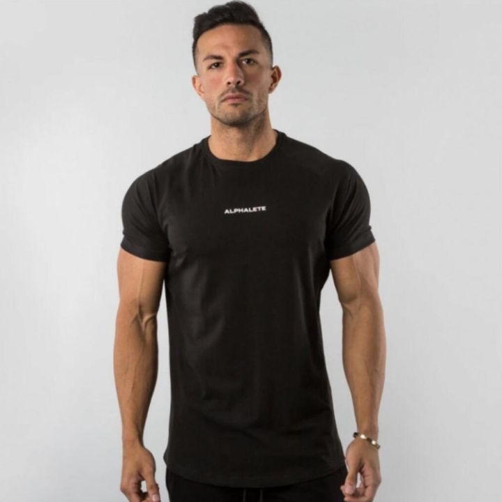 Black%20Gym%20Skinny%20T-shirt%20Men's%20Short%20sleeve%20t%20shirt%20Male%20Summer%20Fitness%20Bodybuilding%20Cotton%20Tee%20shirt%20Tops%20Casual%20Sport%20Clothing%20-%20Image%206