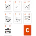 Guitar Chord and Scale Learning Cards 49Pcs Guitar Flash Cards Guitar Chord Cards for Acoustic and Electric for Learn Practice Teach. 