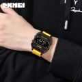 SKMEI Men Fashion Sports Waterproof LED Luminous Men Watch 1848-Black -Yellow- Red Available. 