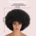70's Afro Wigs for Black Women Short Afro Kinky Curly Wig Female Synthetic Hair Blonde Wig With Bang for Party Cosplay Halloween. 