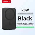 Tranyoo F25 Wireless Power Bank 10000mAh PD 20W QC 3.0 Super Fast Charging MagSafe Strong Magnetic Attraction 15W Wireless Automatic Sensing With Stand For iPhone Samsung Galaxy Google Universal Compatibility Powerbank. 
