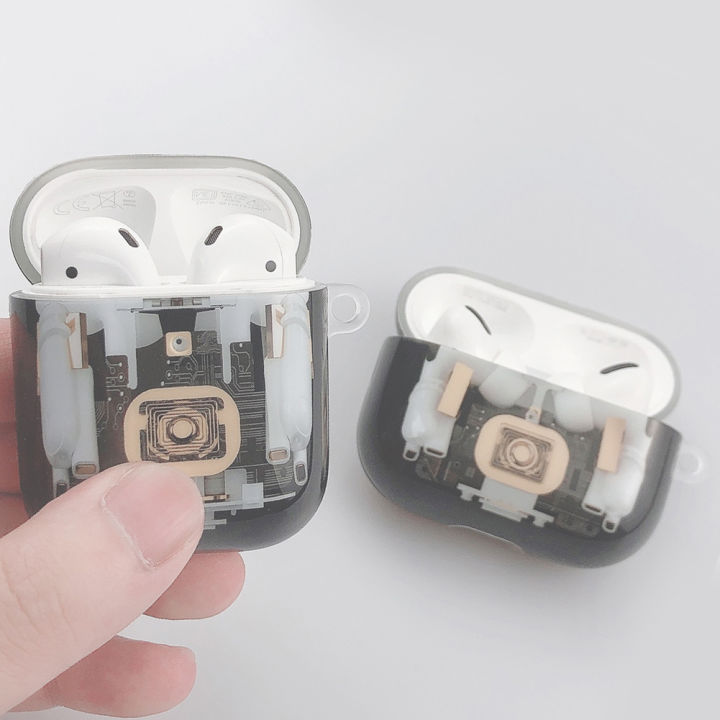 【FUPANG】ROWEQPP Case Compatible For Airpods Protective Cover Mechanical Imd Style Case