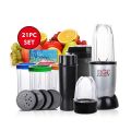 21 Piece Magic Bullet Food Processor - Silver. 