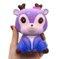Jumbo Kawaii Colorful Galaxy Deer Squishy Slow Rising Squeeze Toys Cream Sweet Scented Anti Stress Toy for Funny Kid Xmas Gift. 