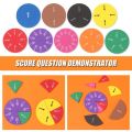 9Pcs/Set EVA Addition Subtraction Fractions Instrument Round Math Teaching Aids Score Question Demonstrator Student Teaching Tools.