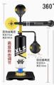 Kids Boxing Speed Trainer Multifunctional Boxing Gym Equipment 360 Spinning Bar with Dual Punching Balls Adjustable Height for Home and Gym. 