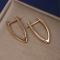 Xuping jewelry glossy V letter fashion temperament earrings women's European and American cross-border niche design earrings earrings earrings wholesale.