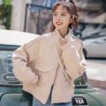 Spring and Autumn New Baseball Uniform Korean Style All-Matching Slimming Short Coat Female Student Small Fashion Jacket Top. 