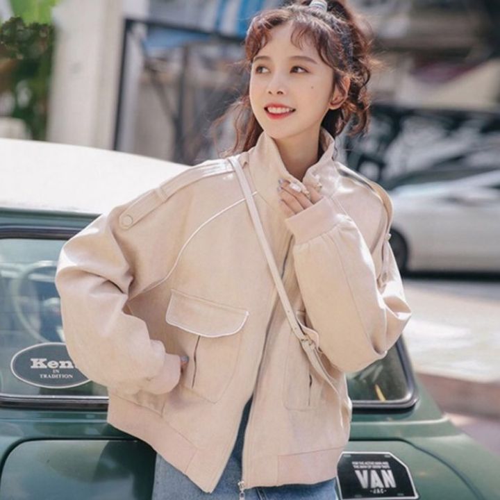 Spring%20and%20Autumn%20New%20Baseball%20Uniform%20Korean%20Style%20All-Matching%20Slimming%20Short%20Coat%20Female%20Student%20Small%20Fashion%20Jacket%20Top%20-%20Image%208