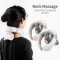 4 Heads Magnetic Pulse Vibration Neck Massager for Pain Relief Health Care Relaxing Deep Tissue Cervical Massage Remote Control.