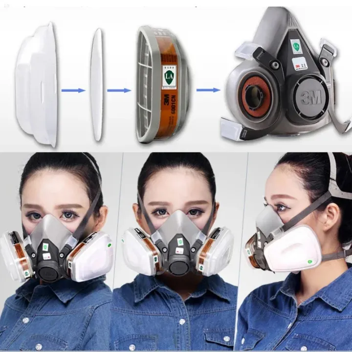 3M%206200%20Gas%20Mask%20Gas-Proof%20Half%20Face%20Mask%20Series%20Combination%20Matched%20with%206001/2091/5n11%20Filters%20Chemical%20Organic%20Protection%20-%20Image%206