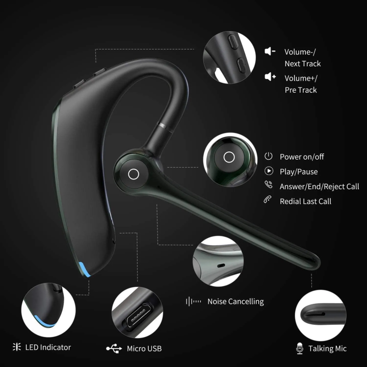 ARMICO%20Bluetooth%20Headset%20Wireless%20Earpiece%20V5.0%20Dual%20Mic%20ENC%20Noise%20Cancelling%20Earphone%20Built-in%202Mic%2016Hrs%20Hands-Free%20Calling%20for%20Driving%20Business%20Office%20Trucker%20with%20Universal%20Cell%20Phones%20-%20Image%204