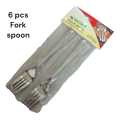 Nova-Fork Spoon 6 pcs set Stainless Steel mirror polish Shiny silver fork Spoons Silverware, silver fork Spoon Set Sturdy Easy to Clean, Dishwasher Safe. 
