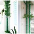 Simulated bamboo wrapped sewer decoration creative bathroom heating and fire pipe beautification column balcony obstruction.