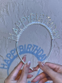 Birthday Headband For Women Girls Diamond Letter Hair Hoop Crown Decoration Party Dress Up Birthday Hairbands. 