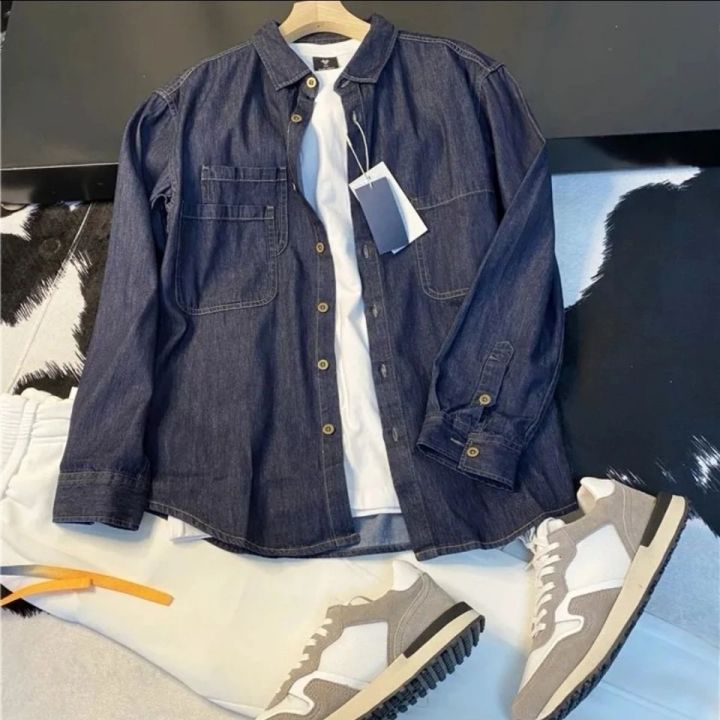 Spring%20and%20Autumn%20Thin%20Retro%20Washed%20Denim%20Shirt%20Men's%20Loose%20Korean%20Style%20Trendy%20Casual%20Cotton%20Shirt%20Coat%20-%20Image%206