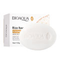 BIOAQUA White Rice Raw Pulp Facial Soap Face Wash Foam Facial Cleanser Moisturizing Oil Control Body Bathing Handmade Soap.