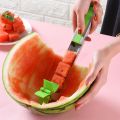 NEW Watermelon Cutter Multi Melon Slicer Cutting Machine Stainless Steel Windmill Fruit Household Artifact Kitchen Tool-Silver.