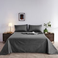 100% Cotton Soild Color Bed Sheets Flat Sheet For Queen King Size.