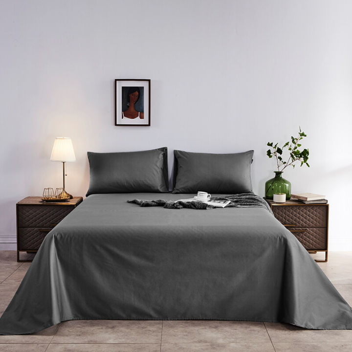100%25%20Cotton%20Soild%20Color%20Bed%20Sheets%20Flat%20Sheet%20For%20Queen%20King%20Size%20-%20Image%203
