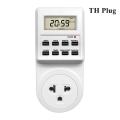 TM03 Digital Timer Switch Socket 24 Hour Cyclic Kitchen Timer Outlet Programmable Timing Socket EU UK AU US BR FR IT TH Plug.