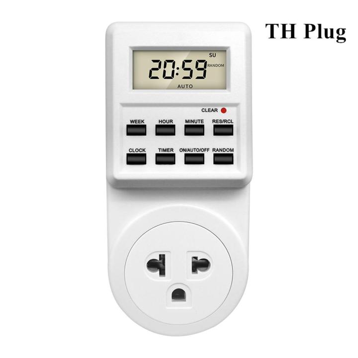 TM03 Digital Timer Switch Socket 24 Hour Cyclic Kitchen Timer Outlet Programmable Timing Socket EU UK AU US BR FR IT TH Plug