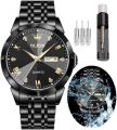 OLEVS 9931 Fashion Business Quartz Watch for Men Luxury Diamond Dial Stainless Steel Watch for men.