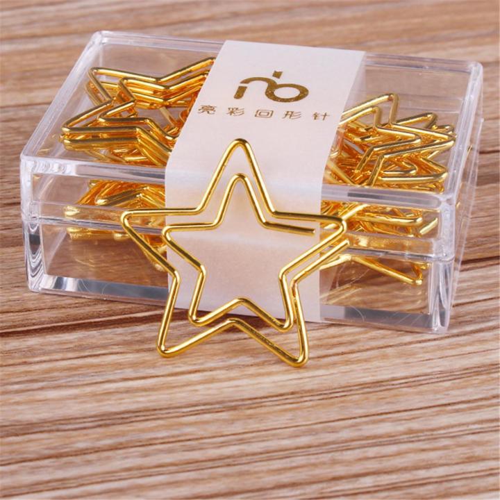 12 PaperClip Stationery Clip Memo Paper Metal Star Five Kawaii Pointed