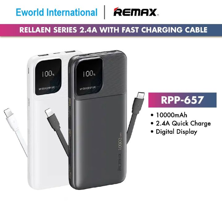 Remax RPP-657 Rellaen Series 10000mAh Powerbank With Digital Display ...