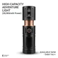 Sonford High Power Super Bright Rechargeable Flashlight | Handheld LED Torch Light with 40,000 Battery | Zoomable with 4 Light Modes | Long Runtime Torch with Holster for Camping, Emergency, Outdoor, and Home Use. 