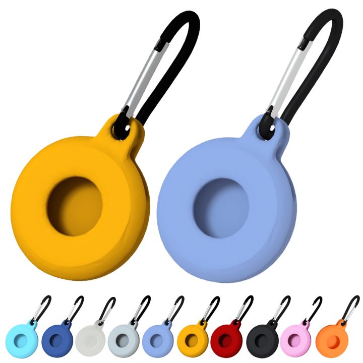 4%20PCS%20Round%20Shape%20Shockproof%20Anti-scratch%20Silicone%20Protective%20Case%20with%20Carabiner%20for%20AirTag(Mint%20Green)%20-%20Image%207