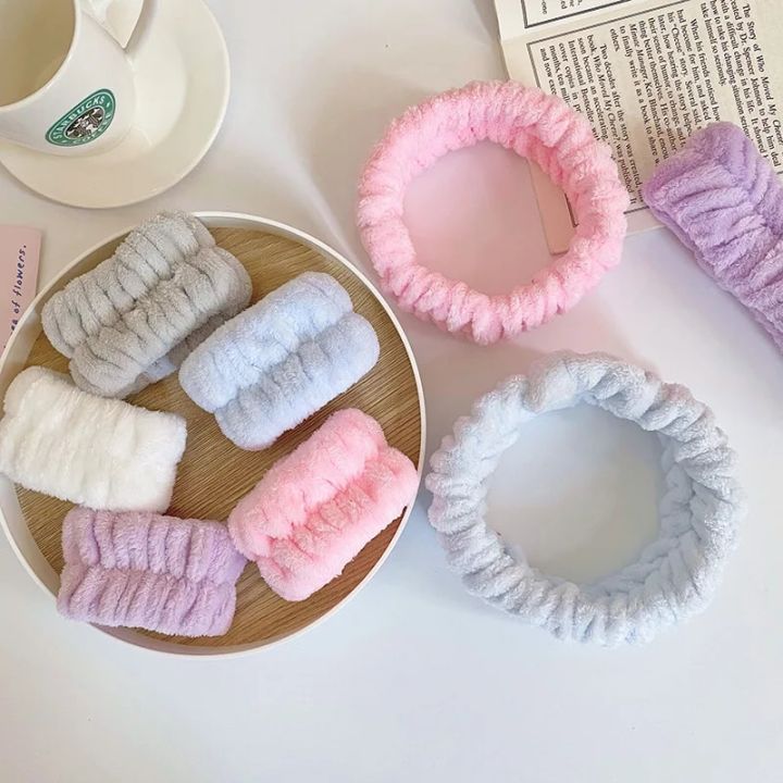 Face%20Wash%20Wristband%20Set%20Women's%20Headband%20Wristbands%20Absorbent%20Waterproof%20Wristbands%20Makeup%20Face%20Wash%20Hair%20Bands%20-%20Image%202