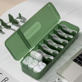 7 Grids Data Cable Storage Box / Dustproof Visible Charger Organizer / With Double Cover PP Living Room Bedroom Cable Management Box 1Pcs. 