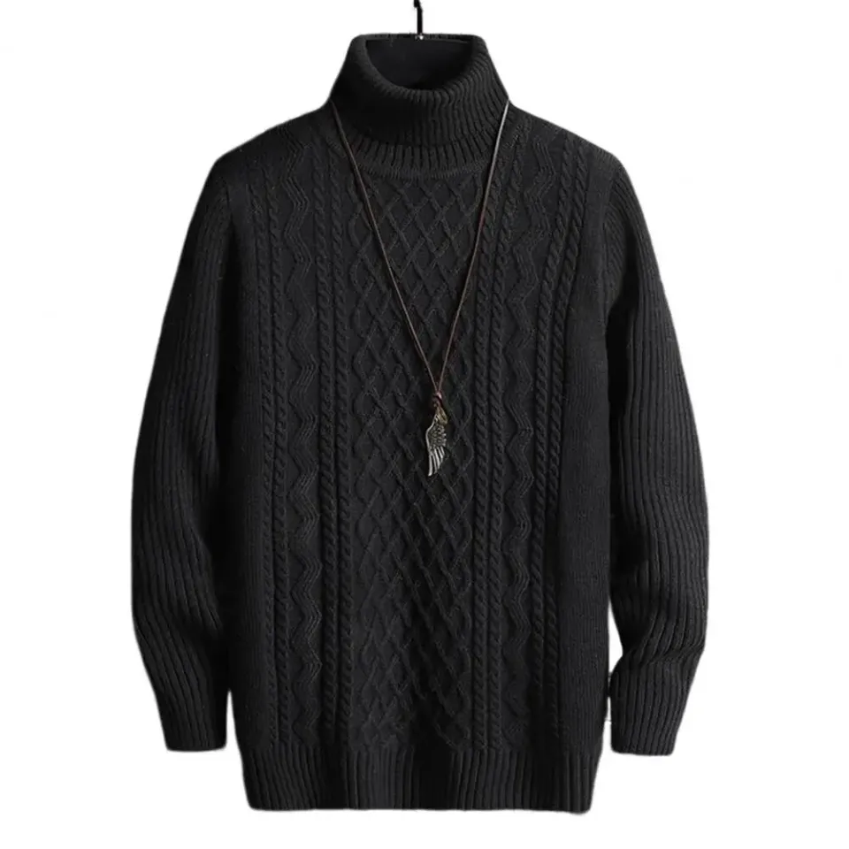 Oversized Turtleneck Black Chunky Turtleneck Sweater New Winter