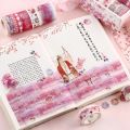 Mr. Paper Light Retro Plant Flowers Washi Tape Set Fresh DIY Handbook Beautiful Sticker Materials Stationery 10rolls/box. 
