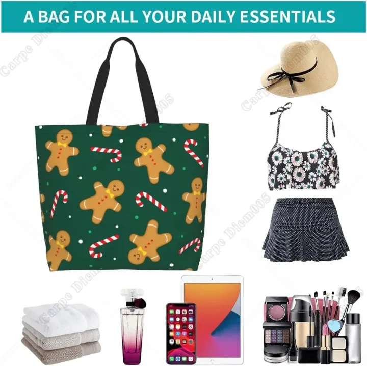 Gingerbread%20Man%20Candy%20Cane%20Christmas%20Tote%20Bag%20Grocery%20Bag%20Shopping%20Handbag%20Beach%20Gift%20Bags%20for%20Women%20Work%20Outdoor%20-%20Image%206