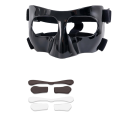 Sports Face Guard, Nose Guard for Broken Nose, Basketball Football Softball Training Face Protect Shield, Easy to Use Black Close.