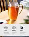 Golden Handle Borosilicate Glass Tea Cup - 330ml, Clear, Heat Resistant, Fireproof, Lightweight (1pc).