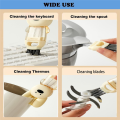 3-In-1 Cup Lid Cleaning Brush, Portable Cleaning Brush Set, Suitable for Cup Lids with Narrow Spaces Between Cups.
