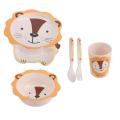 Kids Feeding Set, Easy To Clean Lightweight Kids Plates Set Comfortable Grip for Home for Baby. 