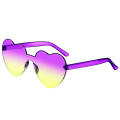 Fashionable Gradient Outdoor Jelly Colorful Heart-shaped Sunglasses Glasses. 