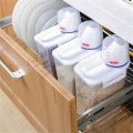 2 Kg Dispenser Storage Box Holder Lid Foods Rice Pasta Container Tank Transparent Sealed Cans Kitchen Refrigerator Noodle Box.