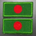 Bangladesh Flag Embroidered Patches for Clothes Backpacks T-Shirt Jeans Skirt Hat Bag Patch Sticker Flag - Small size Flag.