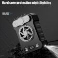 1PC Portable multifunctional waist fan 10000mAh mobile power outdoor cyclone hanging neck small fan(USB Charging).