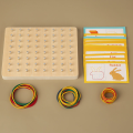 Kid Geoboard Wooden Montessori Education Mathematical Manipulative Block Geometric Pegboard Hand-On Ability Puzzle Sensory Toy. 